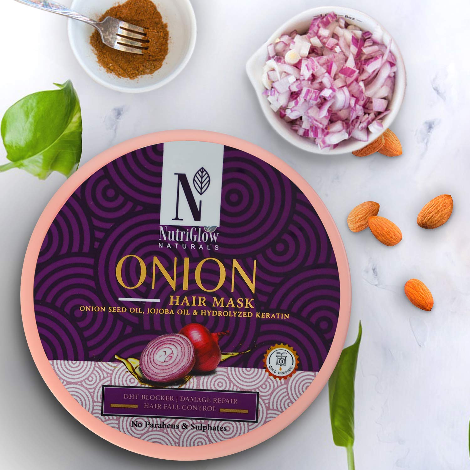 Amazon.com: NUTRIGLOW Natural's Onion Hair Mask With Jojoba Oil